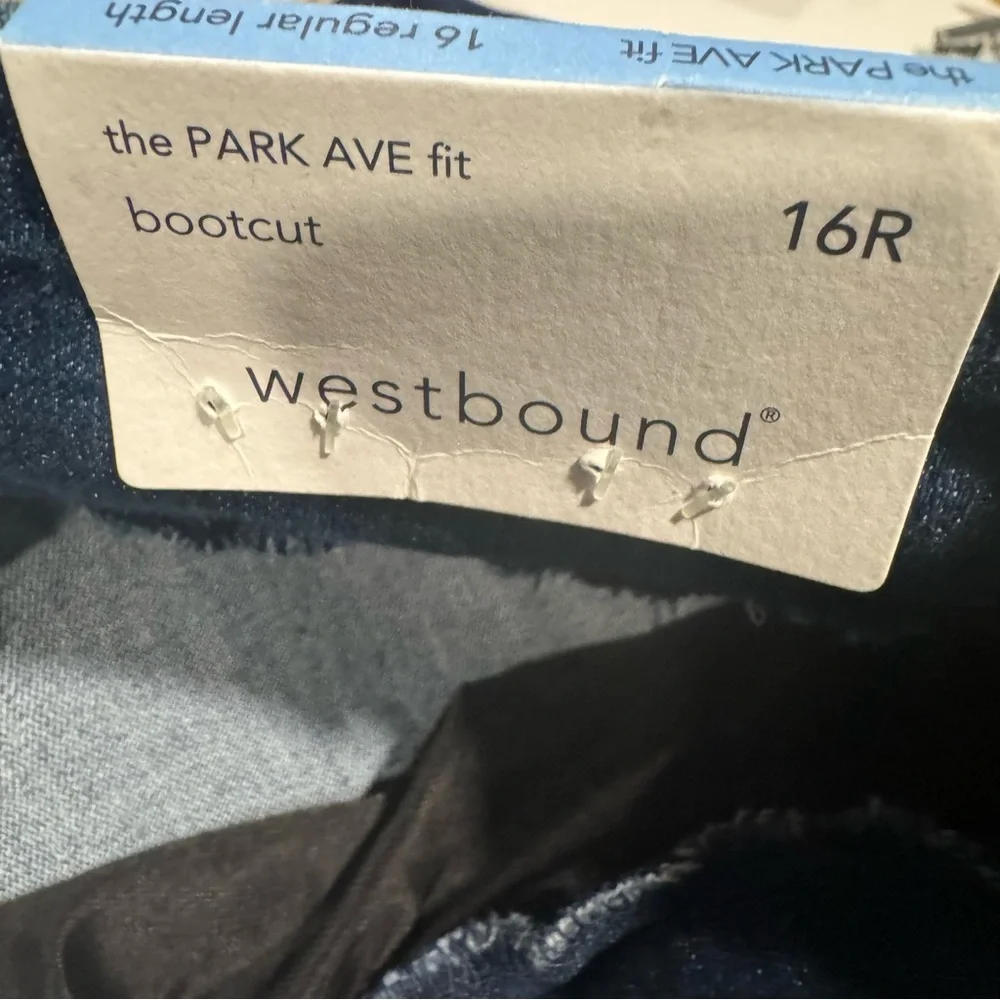 Westbound The Park Avenue Fit Bootcut Denim Jeans Size 16 R - Picture 3 of 11